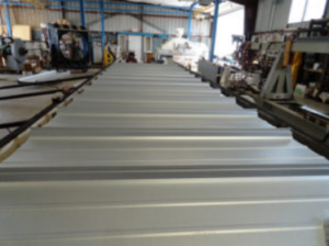 Image of roof panels mounted on purlins